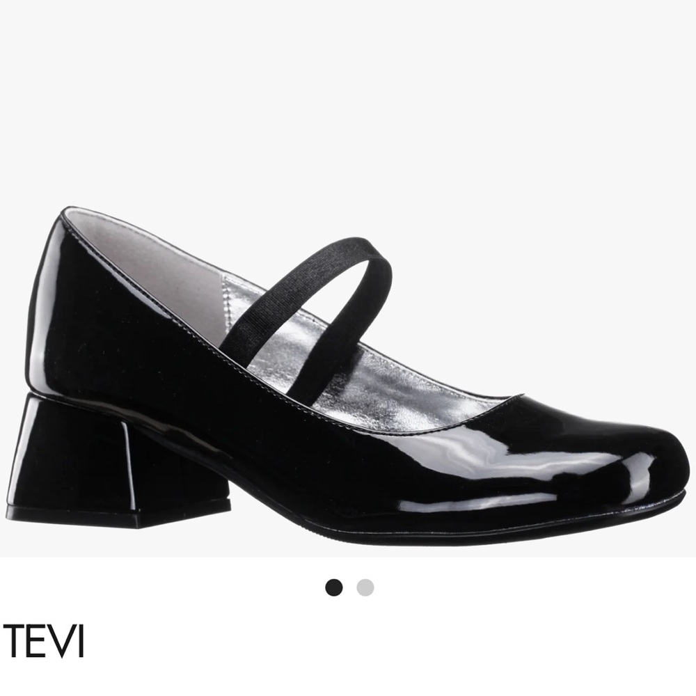 Nina Tevi Black Patent Girls Shoe
